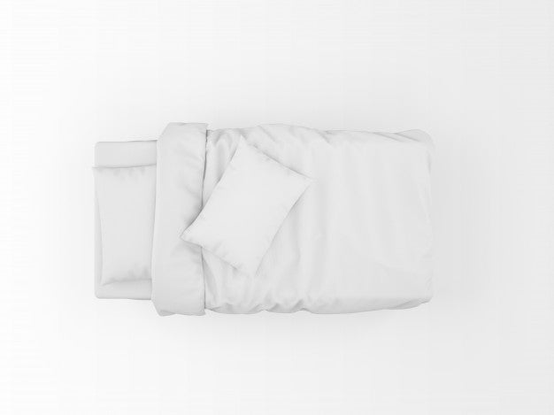 Free Modern Single Bed Mockup Isolated On Top View Psd