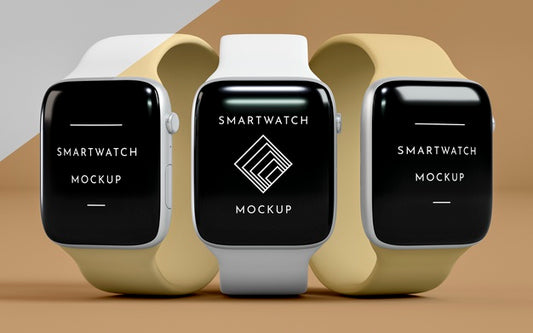 Free Modern Smartwatches With Screen Mock-Up Psd