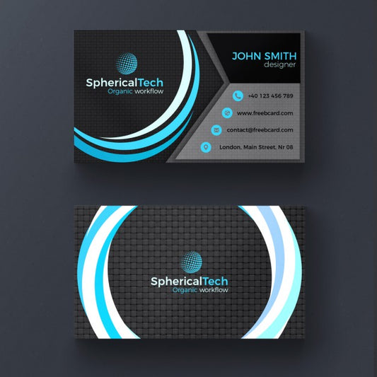 Free Modern Spherical Business Card Psd