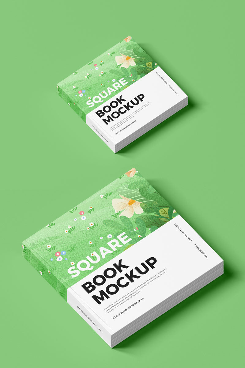 Free Modern Square Book Mockup