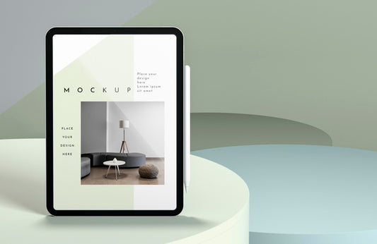 Free Modern Tablet Mock-Up Presentation With Copy Space Psd