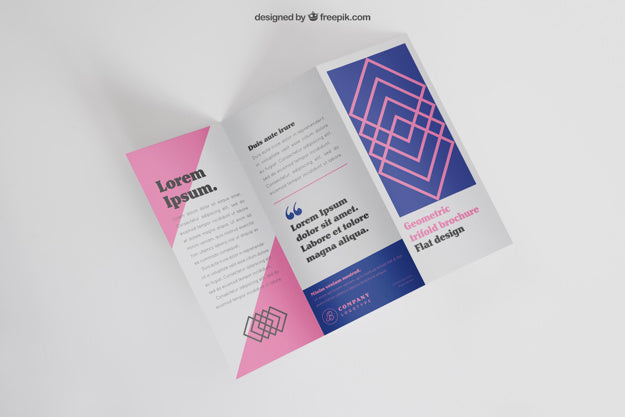 Free Modern Trifold Brochure Mockup Psd