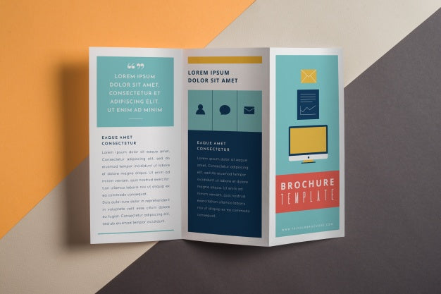 Free Modern Trifold Brochure Mockup Psd