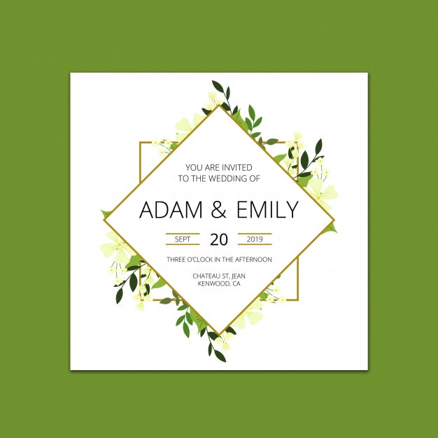 Free Modern Wedding Invitation Mockup Psd