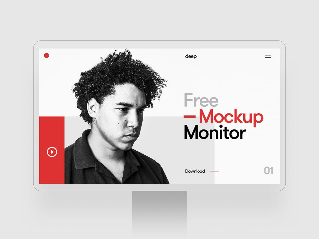 Free Monitor Mockup 01
