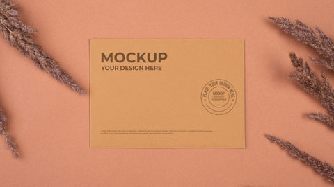 Free Monochromatic Envelope Mockup Design Psd