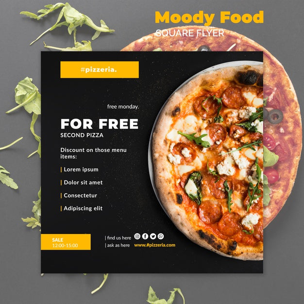 Free Moody Restaurant Food Mock-Up Psd