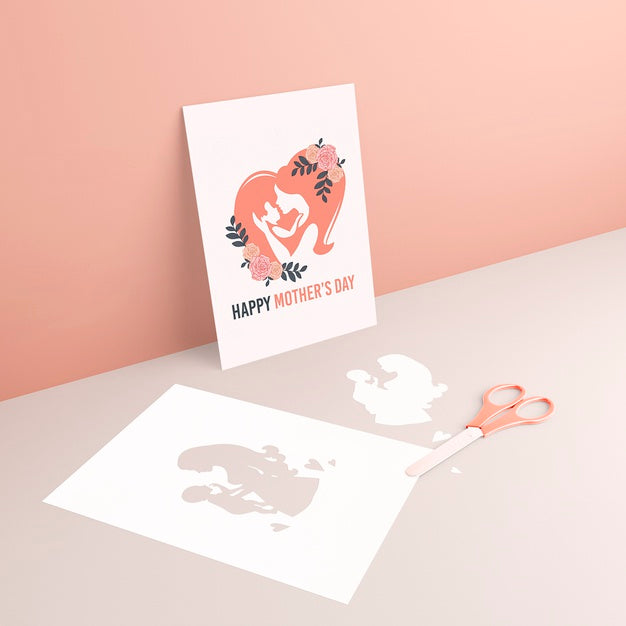 Free Mother'S Day Card Concept With Mock-Up Psd