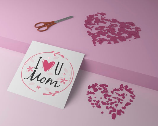 Free Mother'S Day Celebration Card With Mock-Up Concept Psd