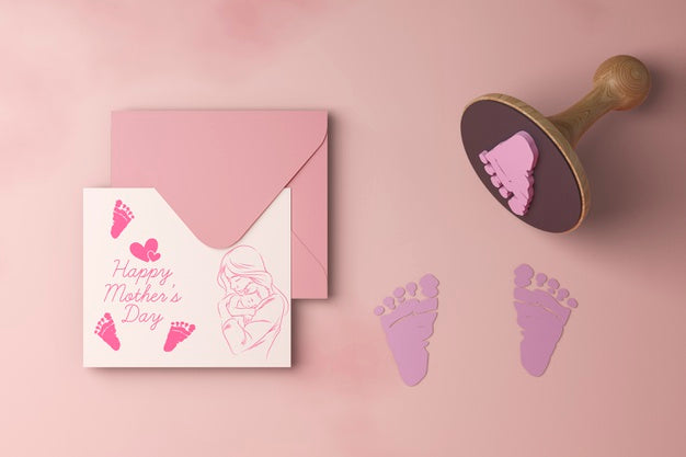 Free Mother'S Day Celebration Card With Mock-Up Psd