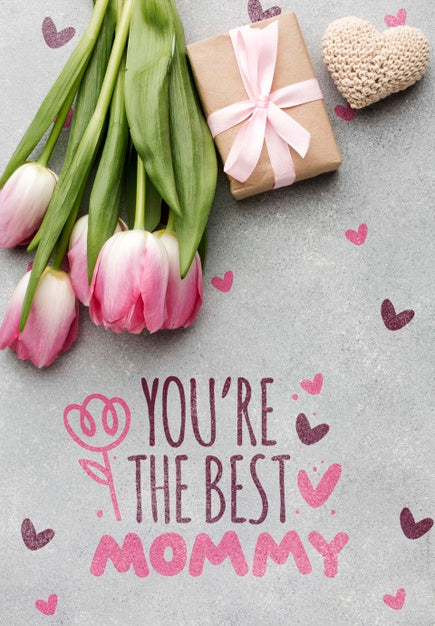 Free Mothers Day Concept With Flowers Psd