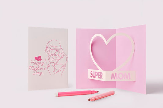 Free Mother'S Day Greeting Card With Mock-Up Psd