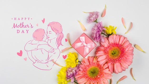 Free Mothers Day Mockup With Copyspace Psd