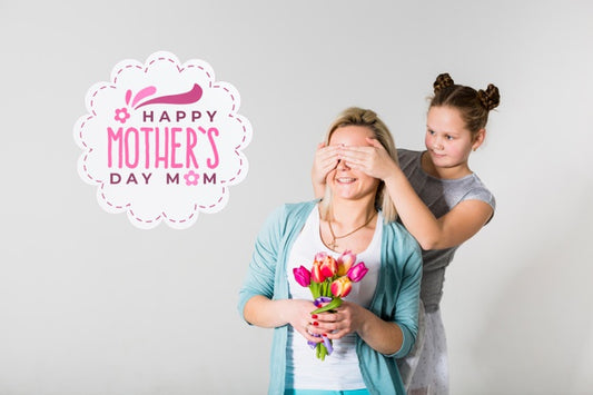 Free Mothers Day Portrait With Label Psd