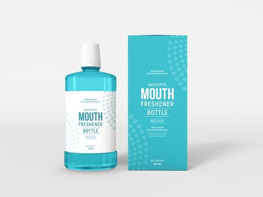 Free Mouth Freshner Plastic Bottle Packaging Mockup Psd