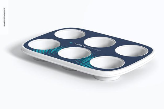 Free Muffin Pan Mockup View Psd