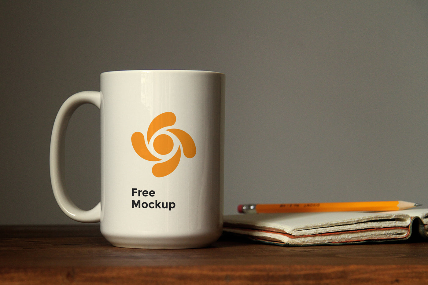 Free Mug Mockup On Table