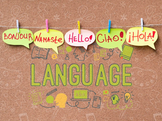 Free Multilingual Hello Message Concept Psd