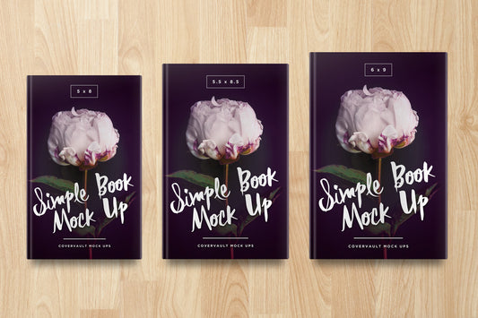 Free Multiple Sized Hardcover Book Psd Mockup