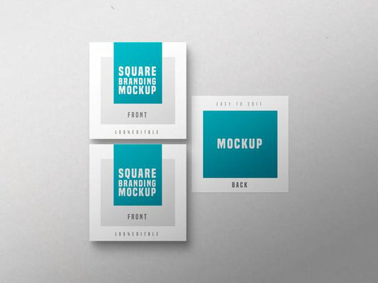 Free Multiple Square Business Card Mockup Psd