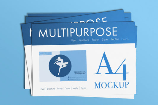 Free Multipurpose A4 Papers Mockup Psd