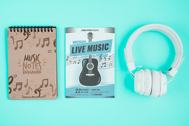 Free Musical Noted Design On Notebook Psd