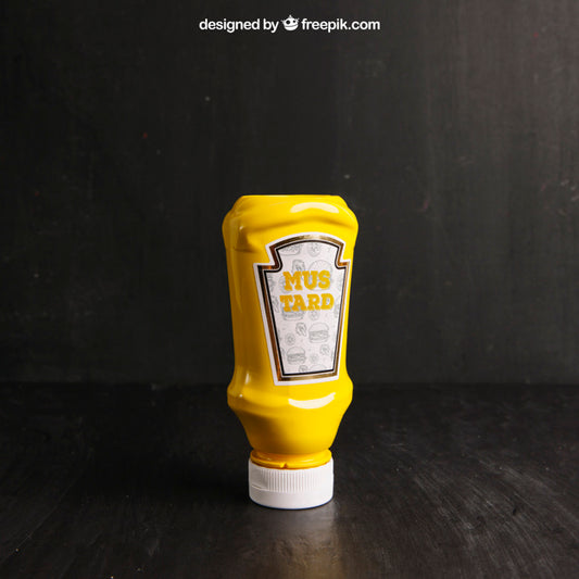 Free Mustard Mockup Psd