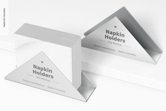 Free Napkin Holders Mockup, Perspective View Psd