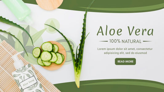 Free Natural Aloe Vera With Cucumbers Psd