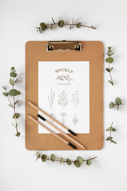 Free Natural Material Stationery Mock-Up Assortment Psd