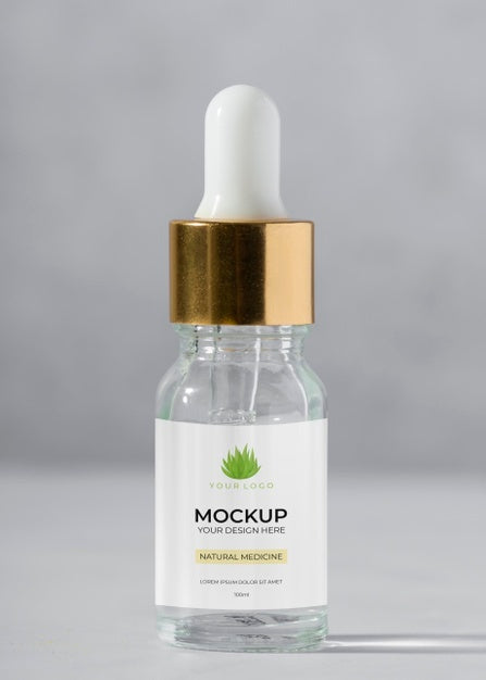 Free Natural Medicine Packaging Design Mockup Psd