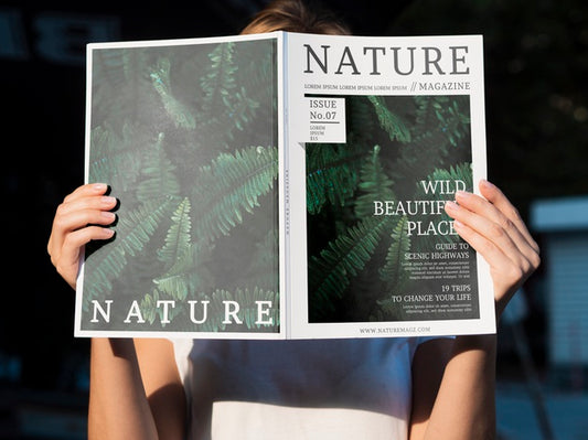 Free Nature Magazine Subject Mock-Up Psd