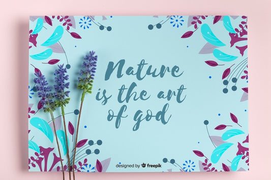 Free Nature Paint Concept With Lavender Psd