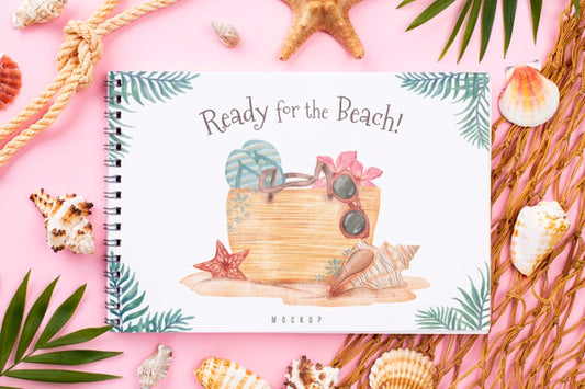 Free Nautic Summer Message On Notebook Psd