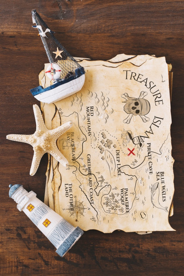 Free Nautical Elements On Map Psd