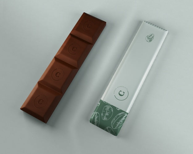 Free Neat Chocolate Wrapping Mock-Up Psd