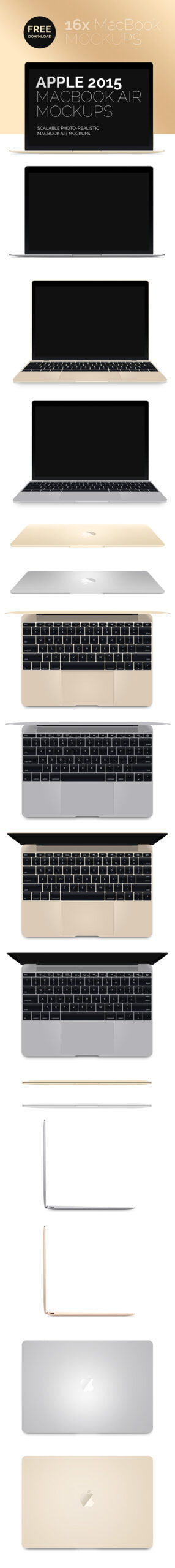 Free New Macbook 2015 Mockups