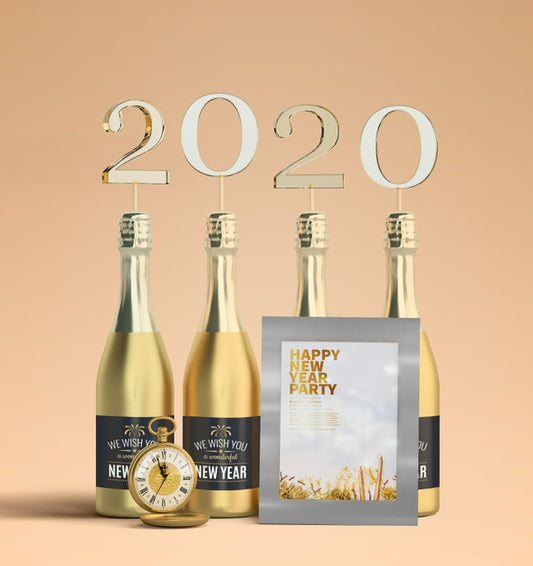 Free New Year 2020 Frame Mock-Up Psd