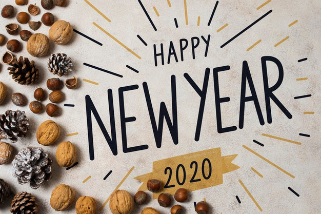 Free New Year Concept With Mock-Up Psd