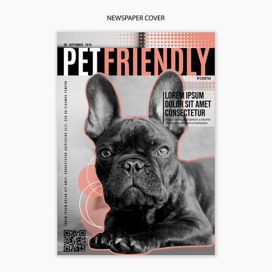 Free Newspaper Edition With Friendly Dog On Cover Psd