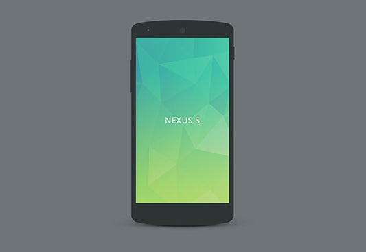 Free Nexus 5 Flat Mockup Psd