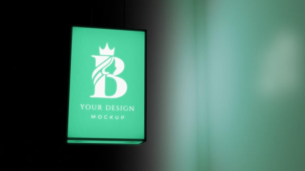 Free Night Business Green Sign Psd