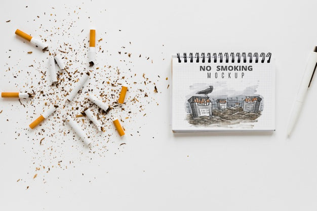 Free No Smoking Concept With Notebook Psd