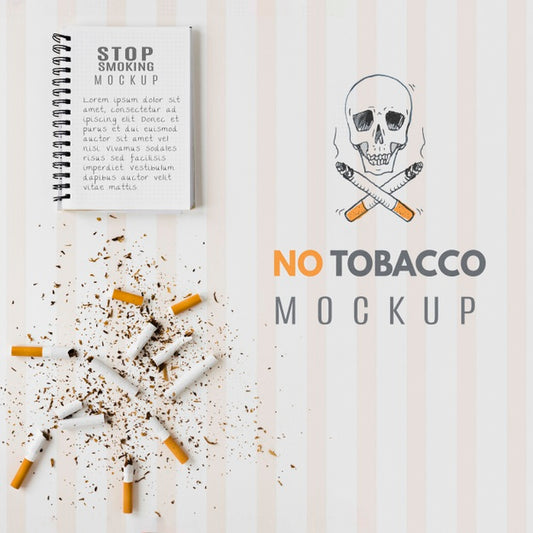 Free No Tobacco Mock-Up Design Psd