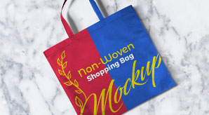 Free Non-Woven Shopping Bag Mockup Psd