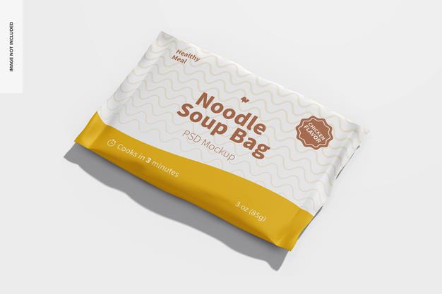 Free Noodle Soup Bag Mockup Psd