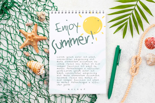 Free Nootebok With Summer Message Psd