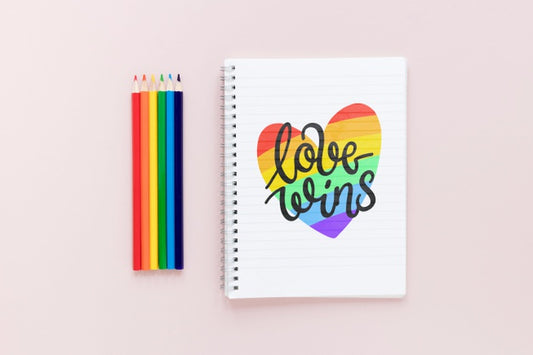 Free Notebook And Crayons Psd