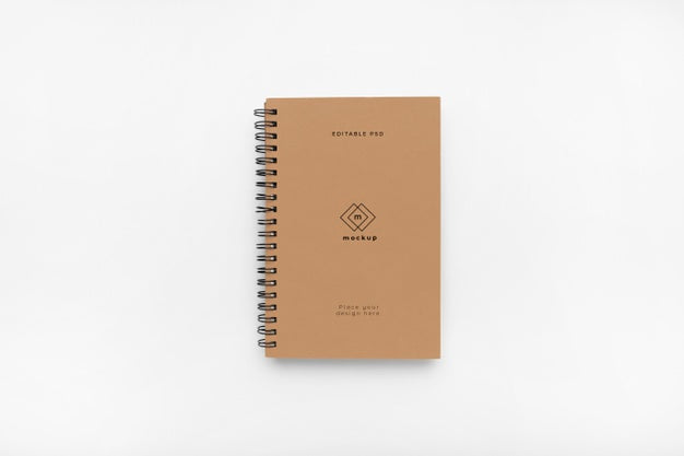 Free Notebook Hardcover Mockup On White Background Psd