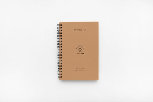 Free Notebook Hardcover Mockup On White Background Psd